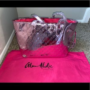 Glamaholic Lifestyle Metallic Pink Tote by Mia Ray